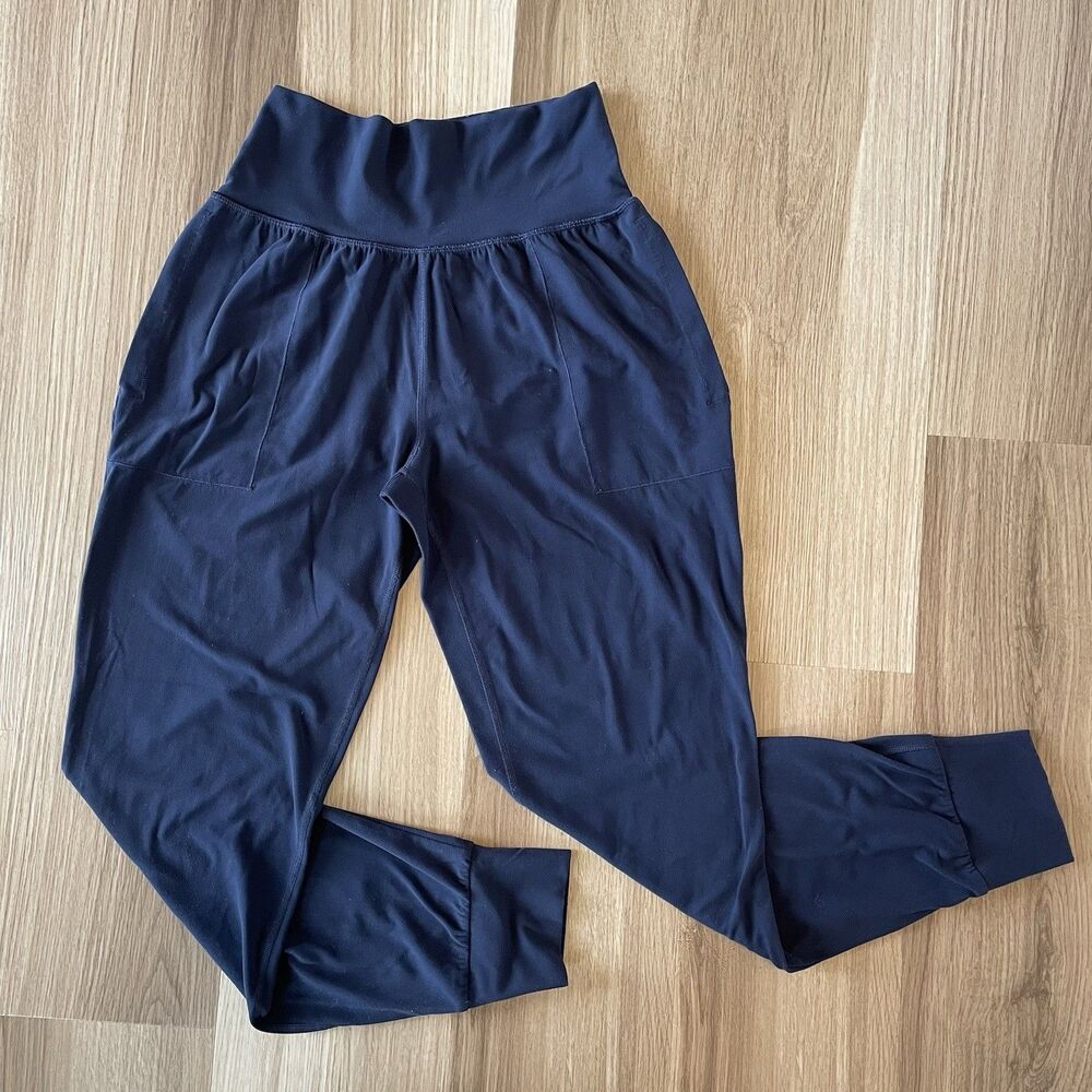 Athleta Women’s S Salutation Jogger Navy High Rise Active Pants Athleisure Yoga